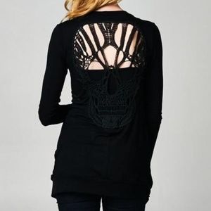 Skull Cutout cardigan